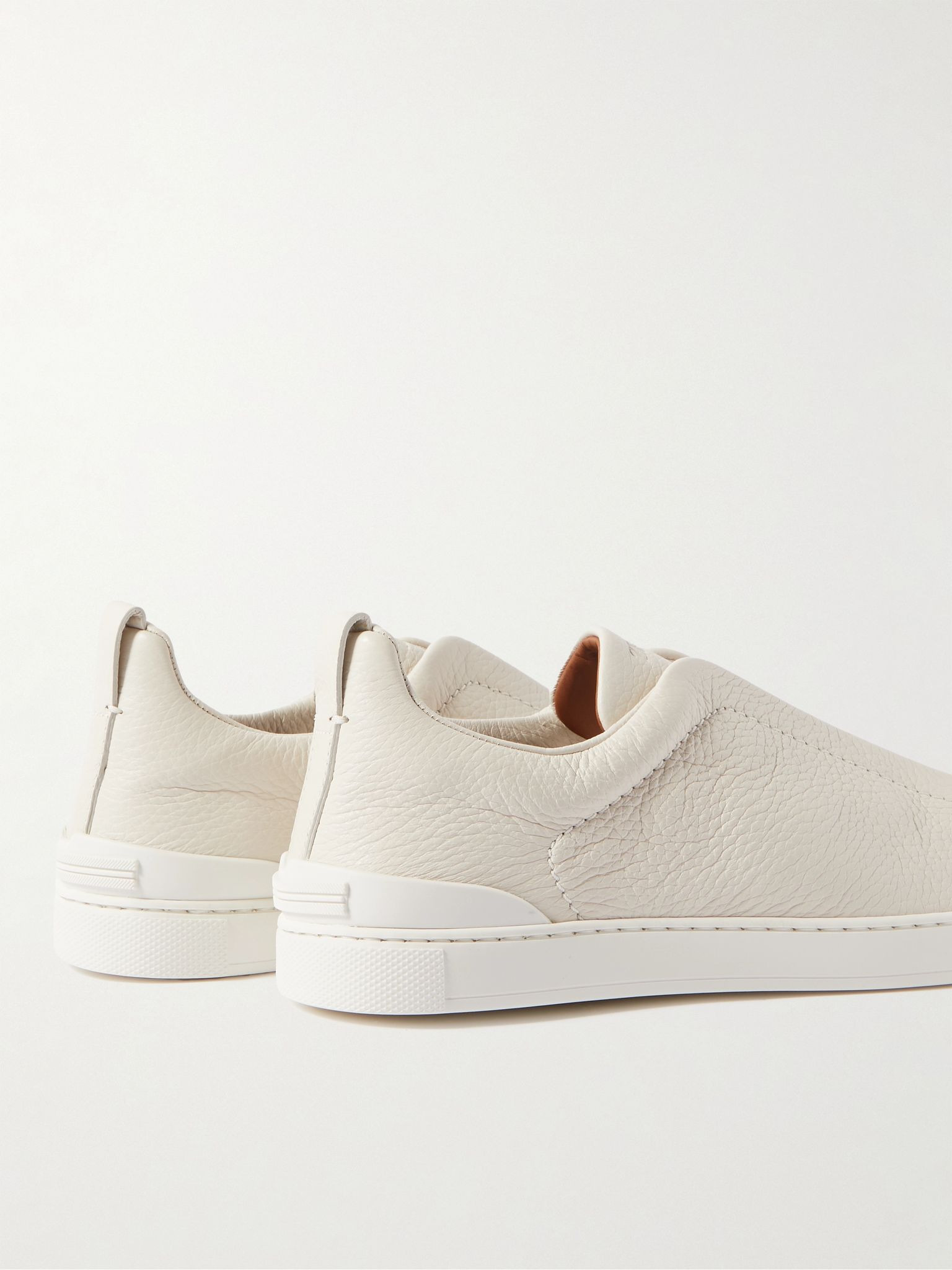 Triple Stitch™ Full-Grain Deerskin Slip-On Sneakers White - 5