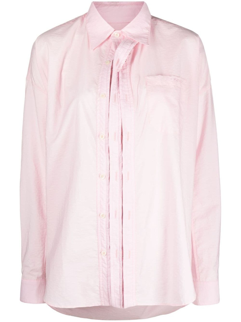 asymmetric cotton-blend shirt 1