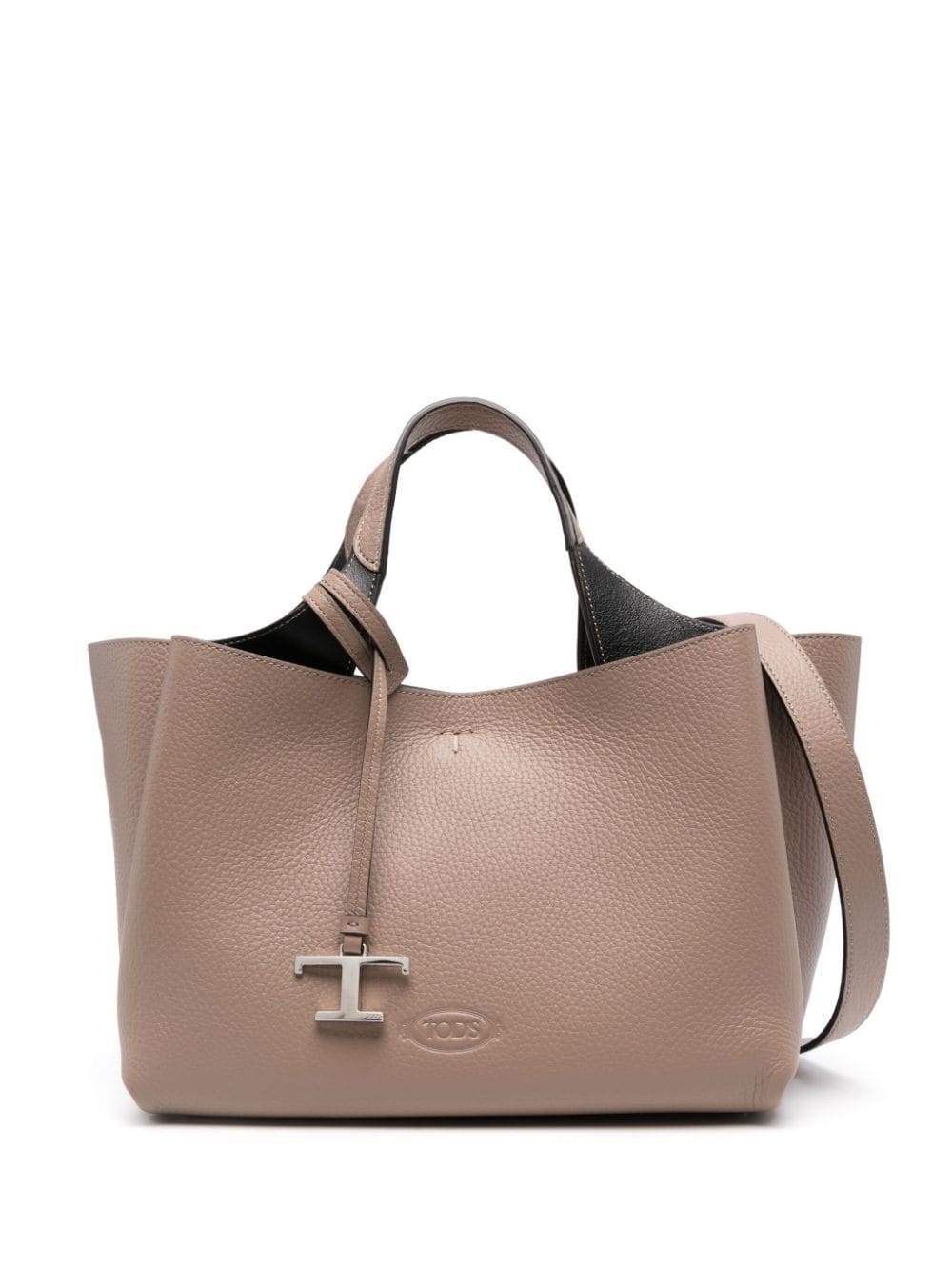 mini leather tote bag - 1
