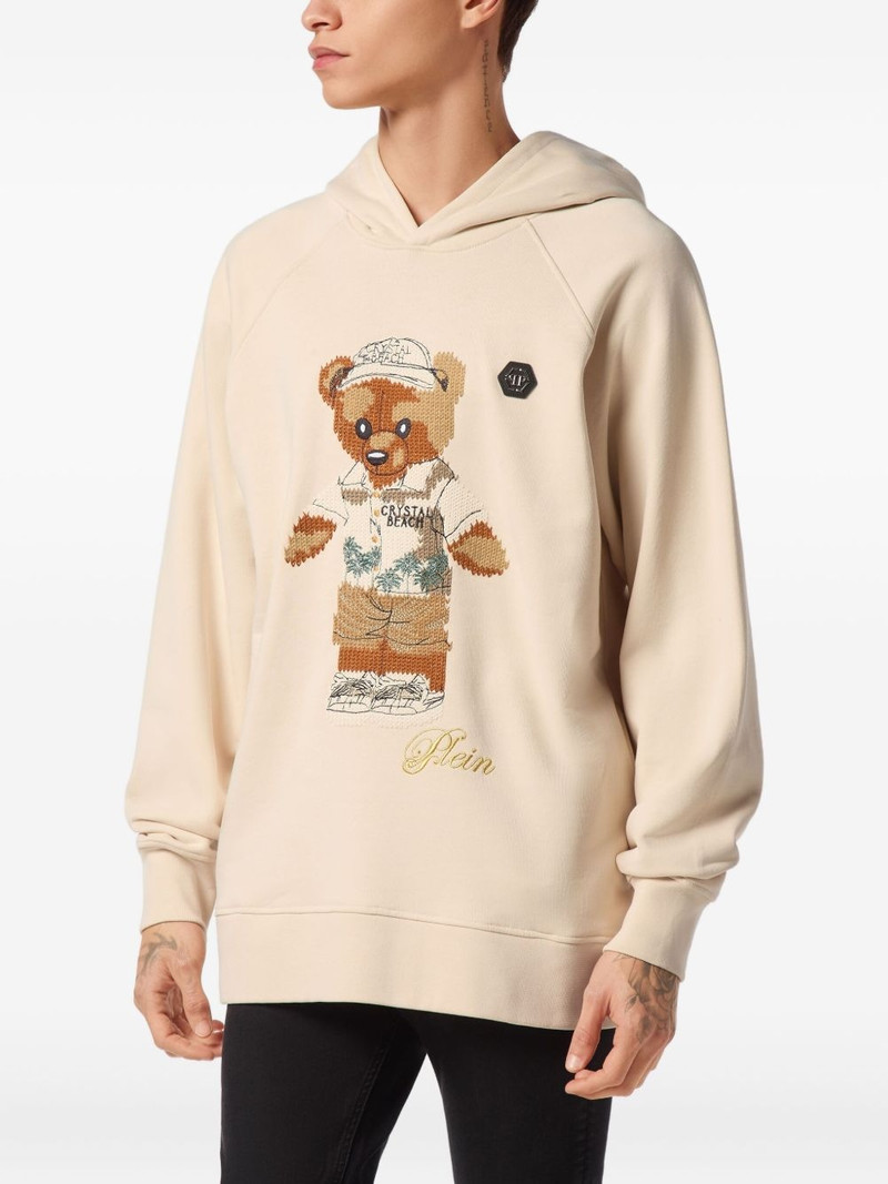 PHILIPP PLEIN teddy bear-motif hoodie outlook