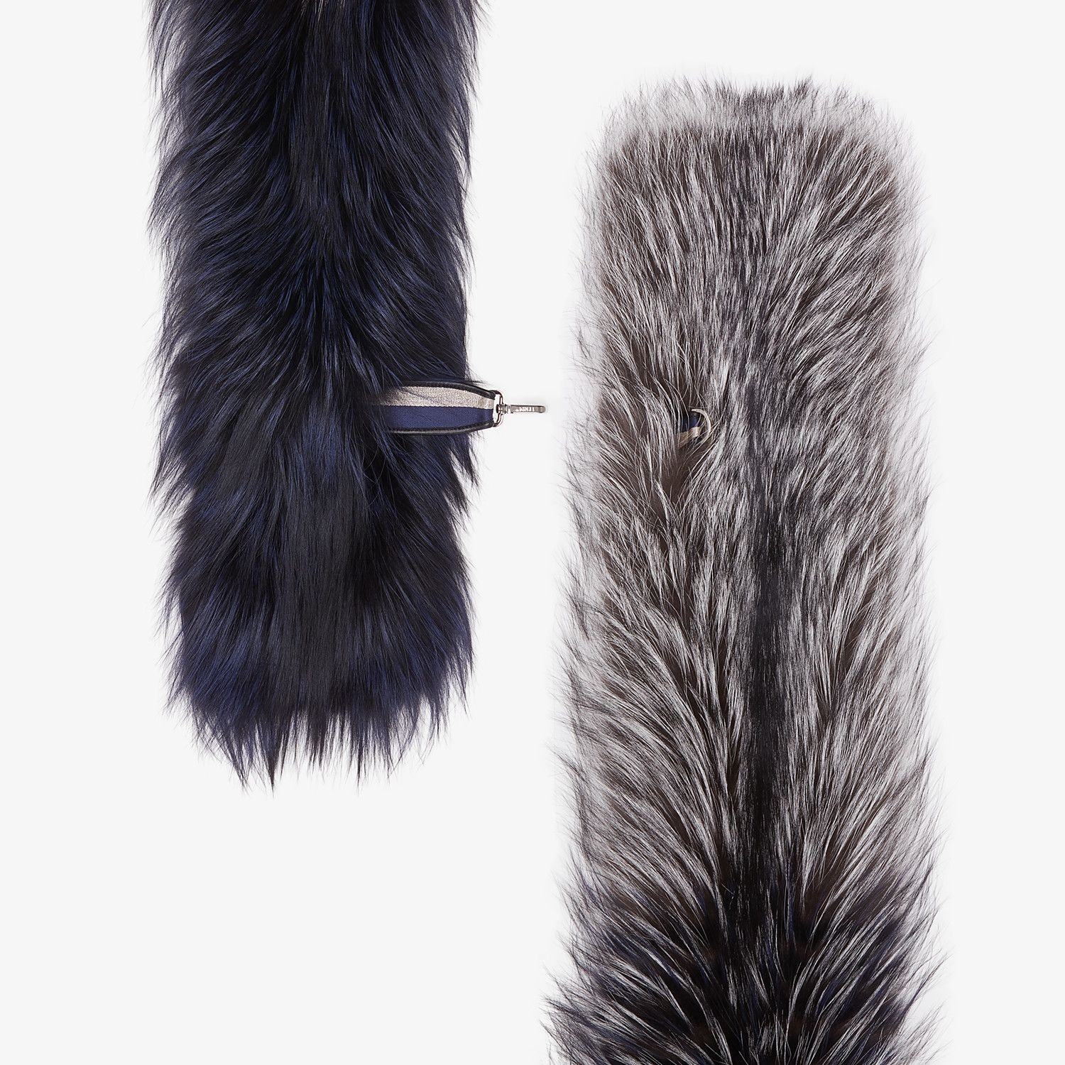 Gray fox fur collar - 2