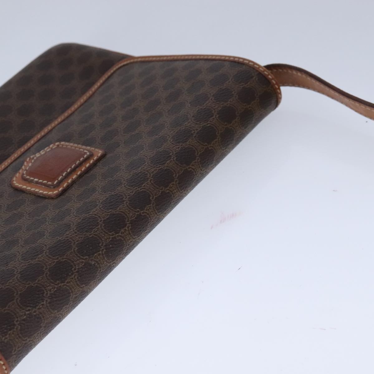 CELINE Macadam Canvas Shoulder Bag Pvc Leather Brown - 6
