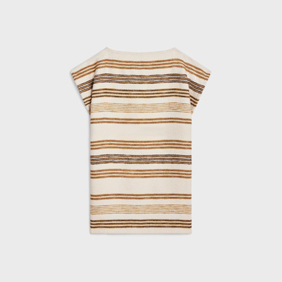 CELINE baja mini dress in celine striped cotton tweed outlook