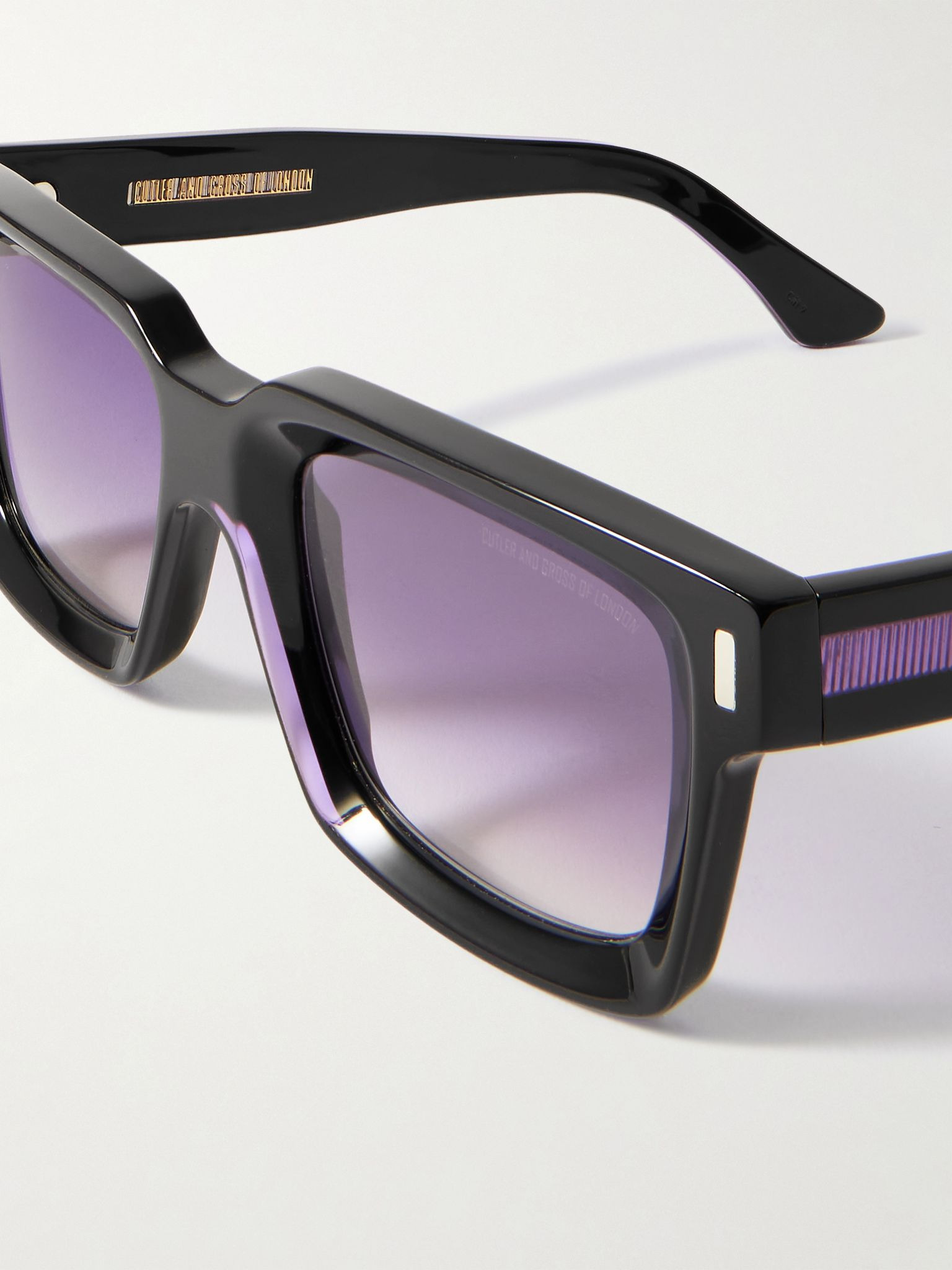 Square-Frame Acetate Sunglasses Black - 3