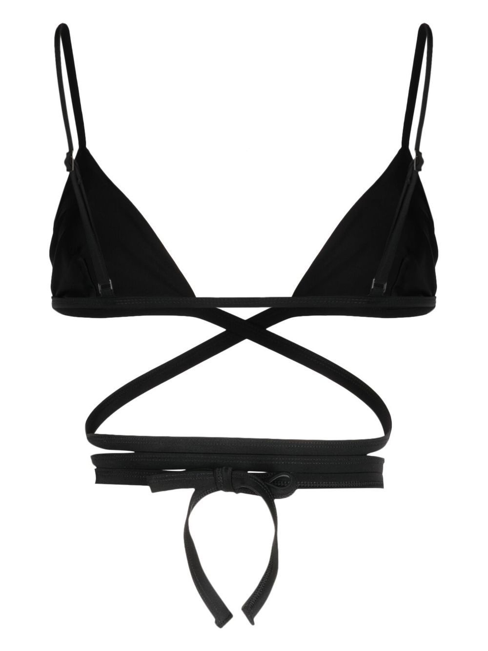 triangle-cup wrapped bikini top - 2