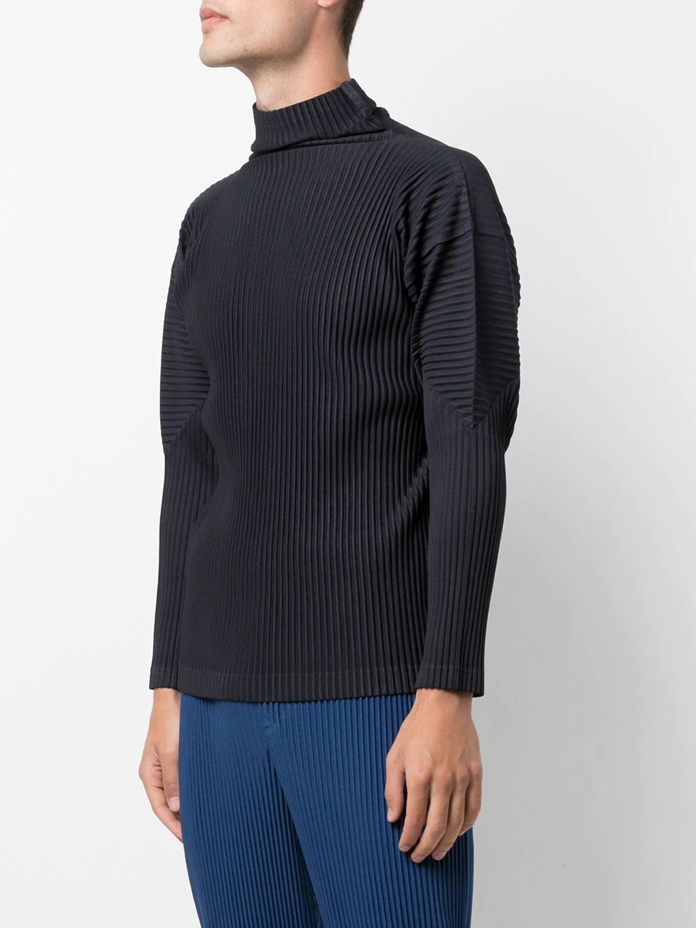 pleated roll neck jumper - 3