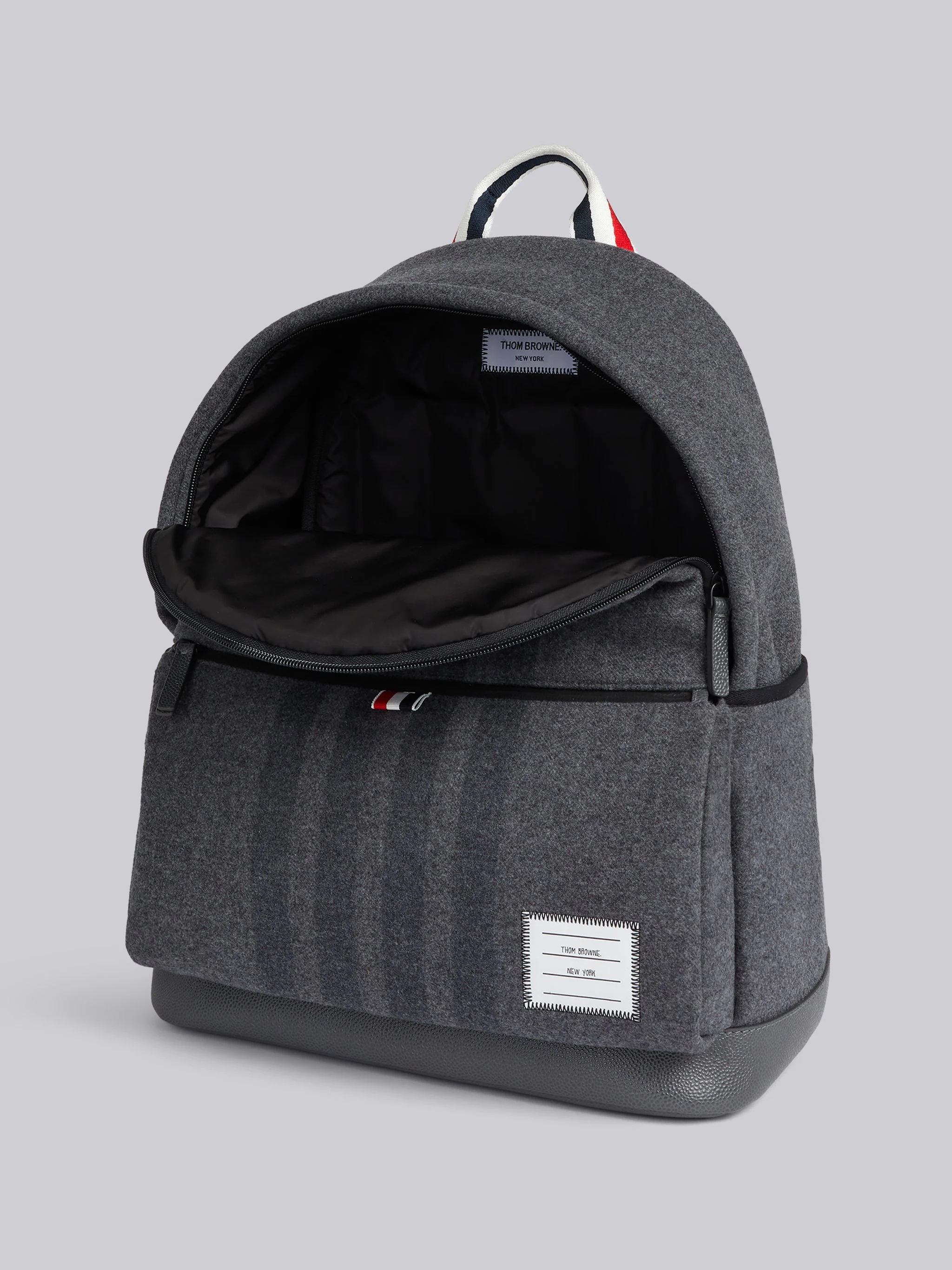 Medium Grey Double Face Melton 4-Bar Easy Backpack - 5