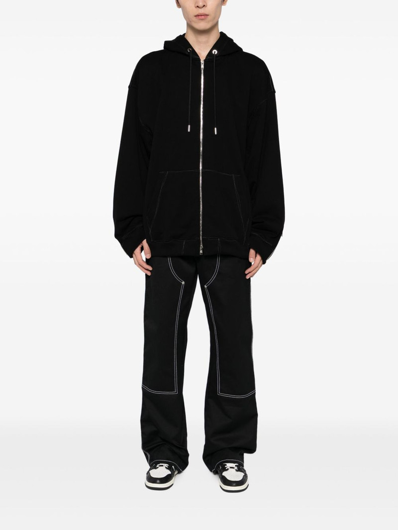 logo-embroidered hoodie 4