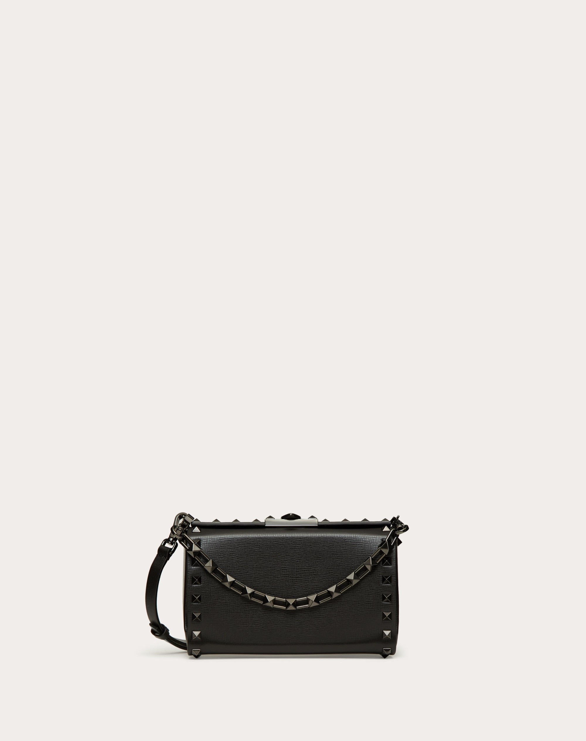 ROCKSTUD GRAINY CALFSKIN CLUTCH - 1