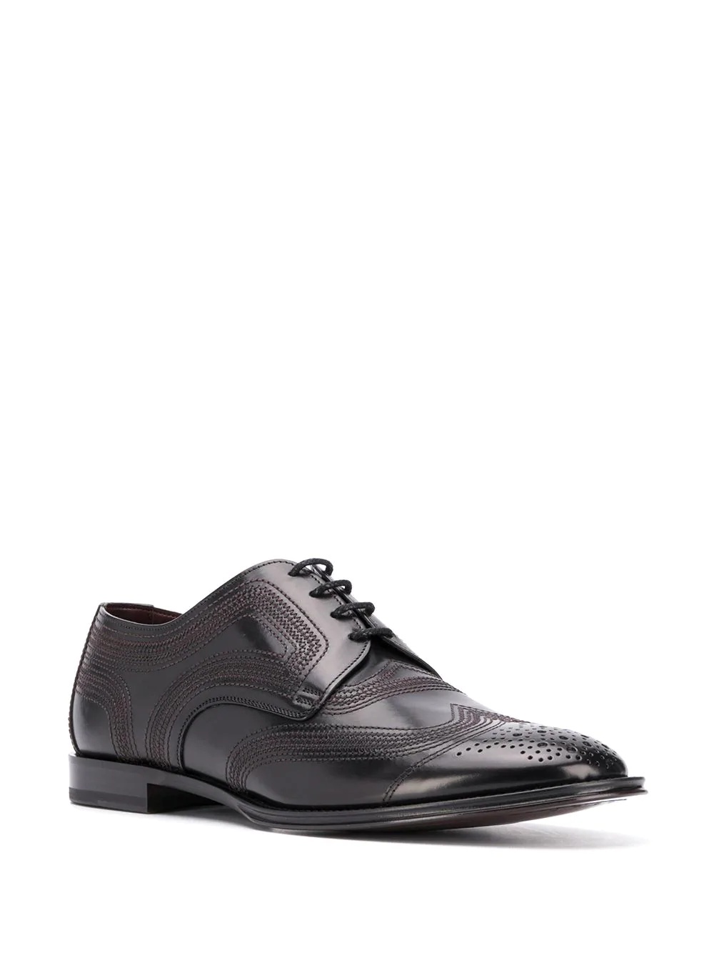 brogue-detailed Derby shoes - 2