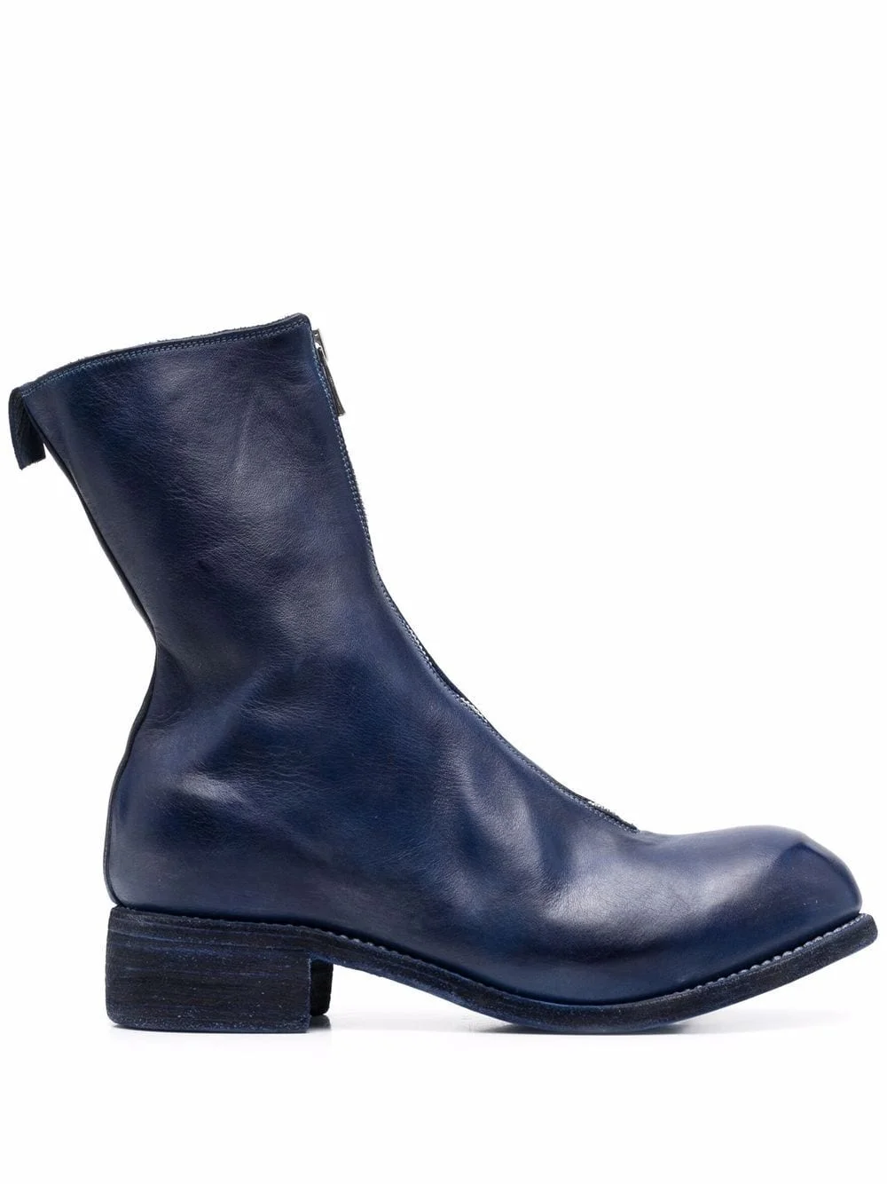 front-zip round-toe boots - 1