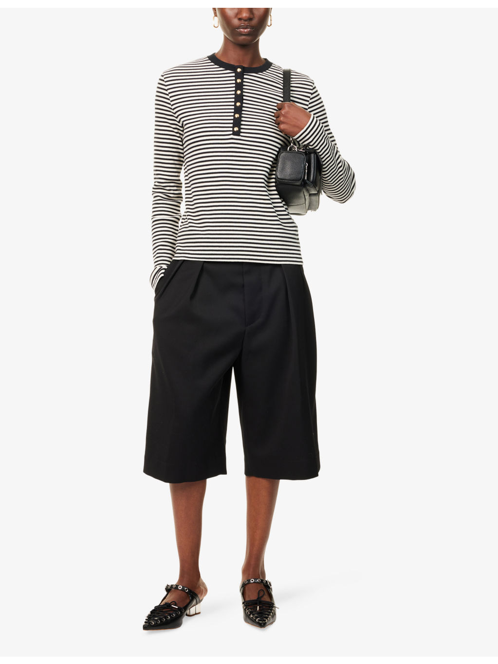 Alessia Striped Stretch-Cotton T-Shirt - 2