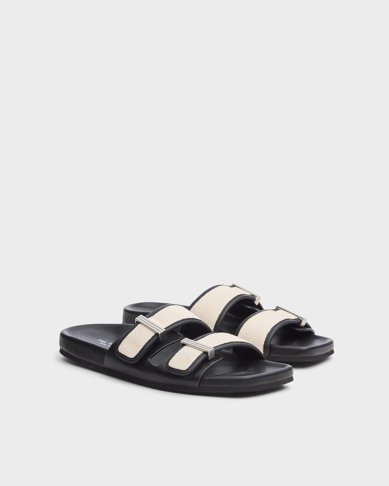 rag & bone Rue Canvas-Trimmed Leather Slide outlook