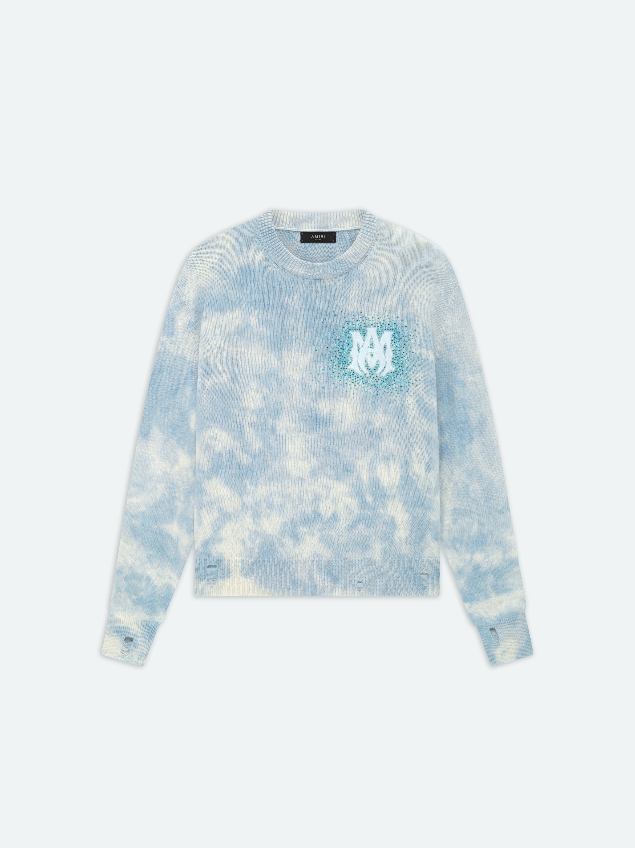 スウェット・トレーナー AMIRI CRYSTAL CREWNECK- ASHLEY BLUE AMIRI CRYSTAL CREWNECK- ASHLEY BLUE