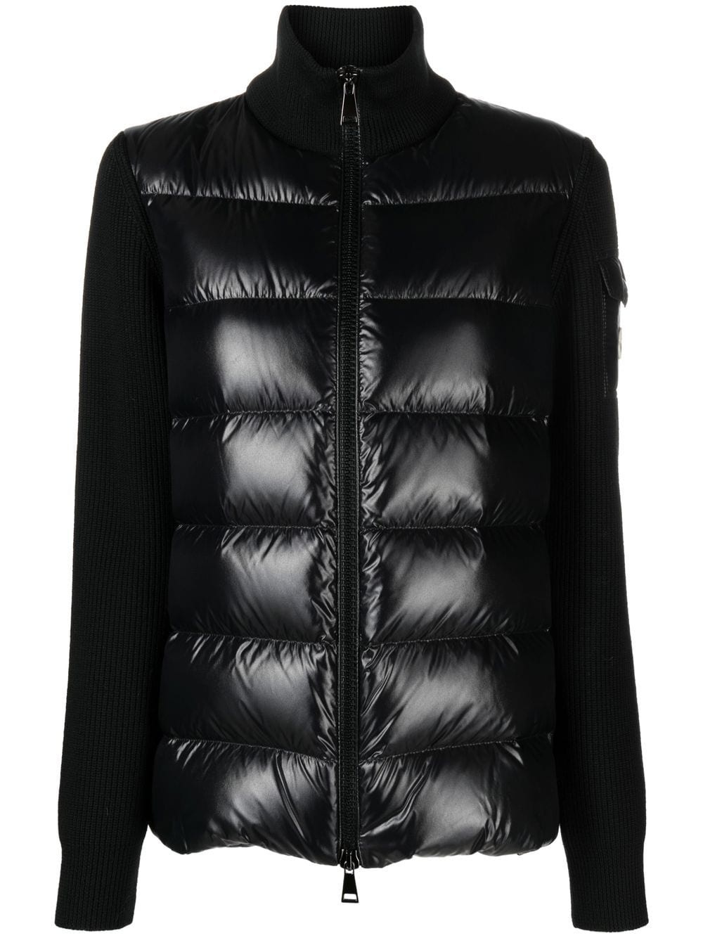 panelled down-filled jacket - 1