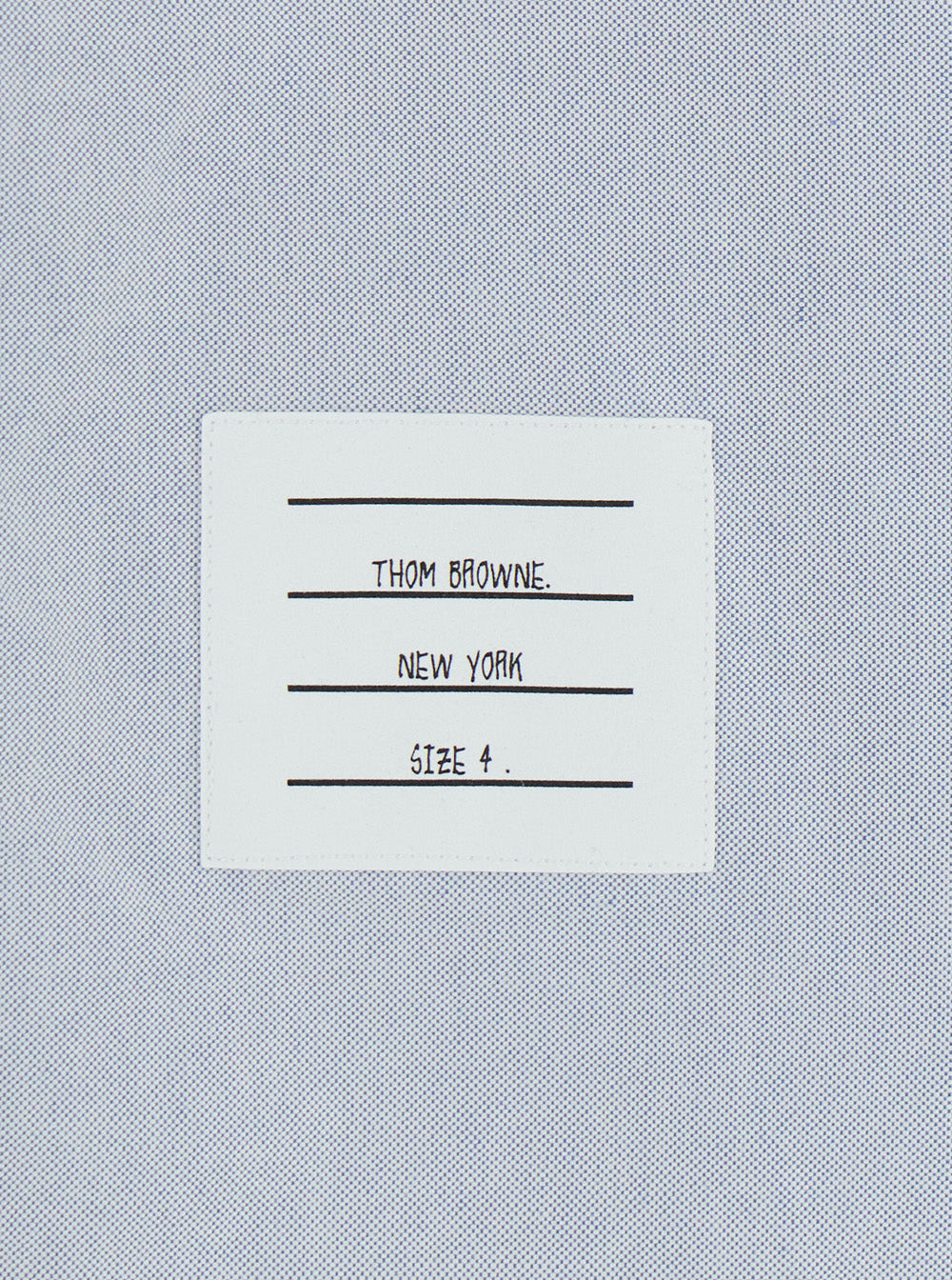 Thom Browne Men Light Blue Shirt With Button-Down Collar And Striped Rwb Detail On The Rear In Cotto - 3