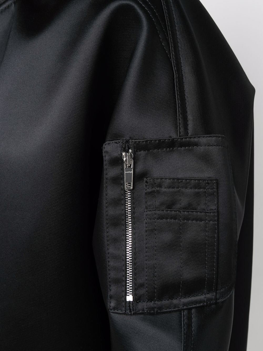 zip-fastening bomber jacket - 5
