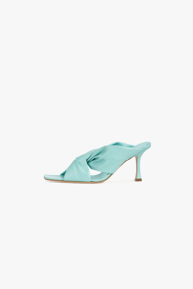 GEORGINA TWISTED MULE TURQUOISE 1