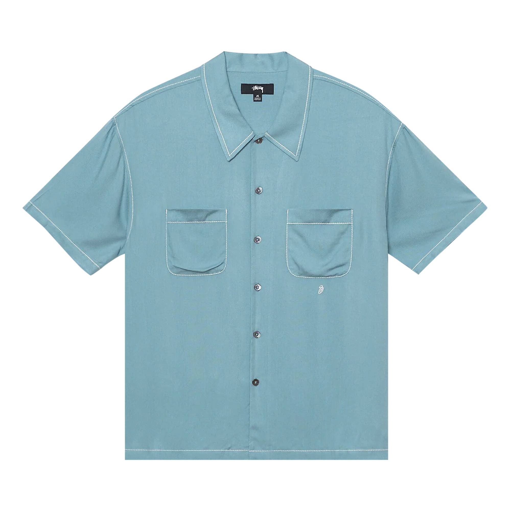 Stussy Contrast Pick Stitched Shirt 'Blue'