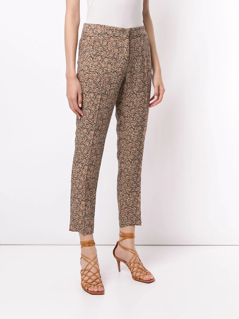 floral print slim trousers  - 3