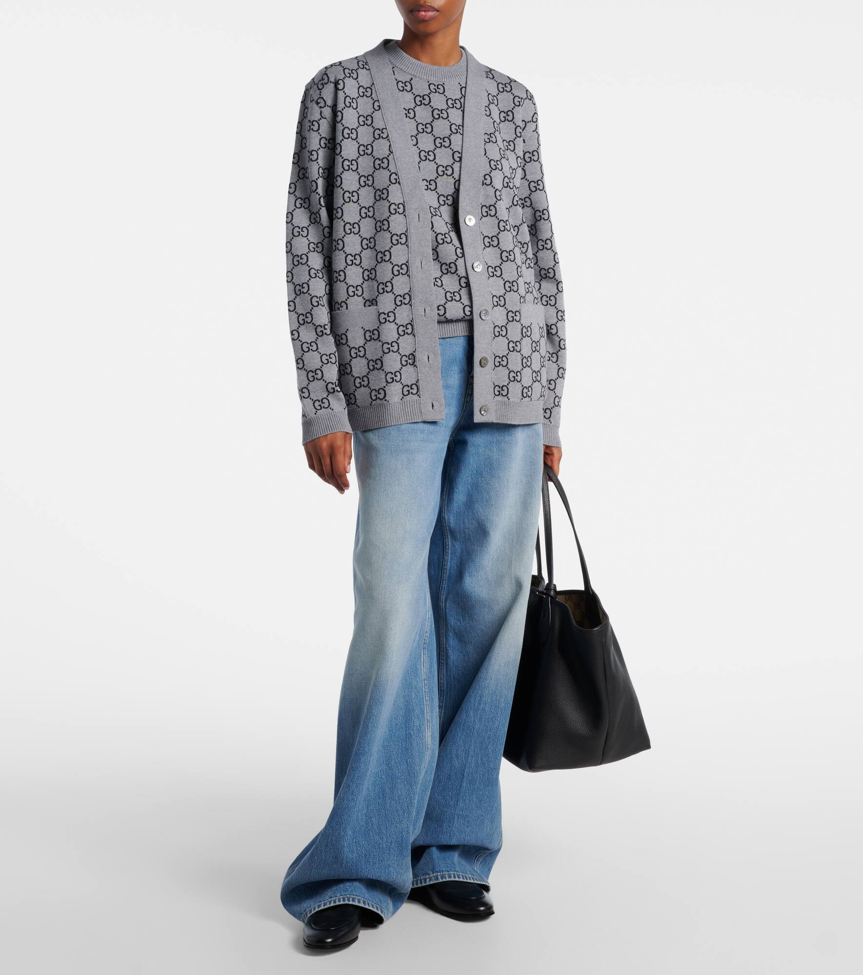 GG reversible wool-blend top - 2
