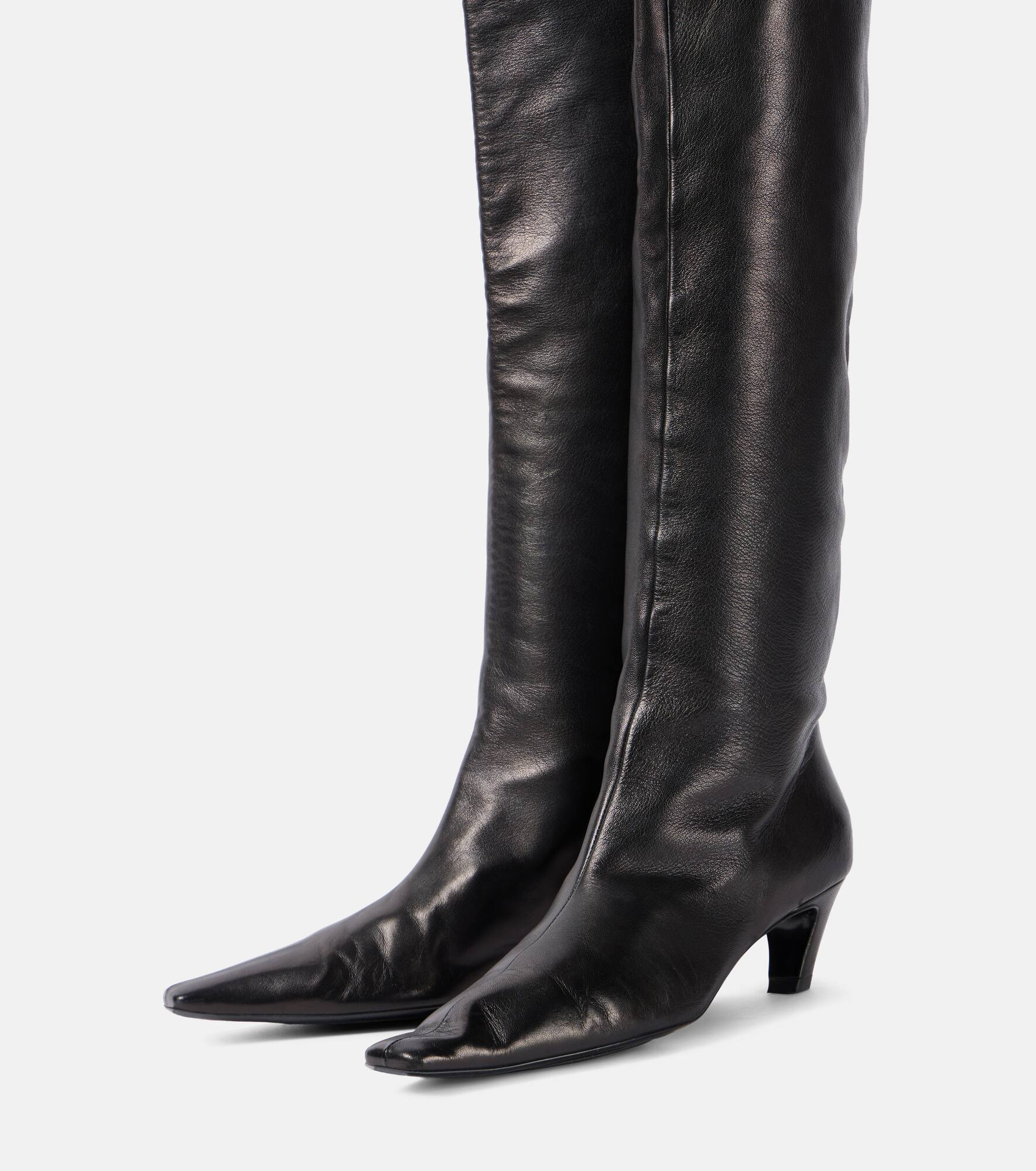 Davis leather knee-high boots - 4