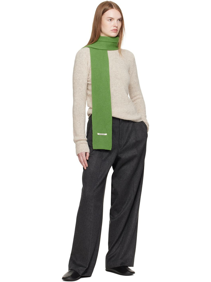 AURALEE Beige Cashmere Melange Knit Sweater outlook
