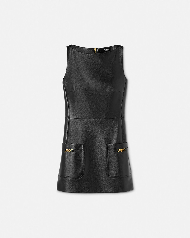 Leather Shift Mini Dress 1