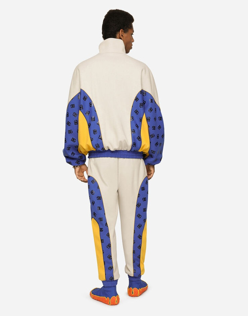 Cotton jacket with embroidered patch and print 4