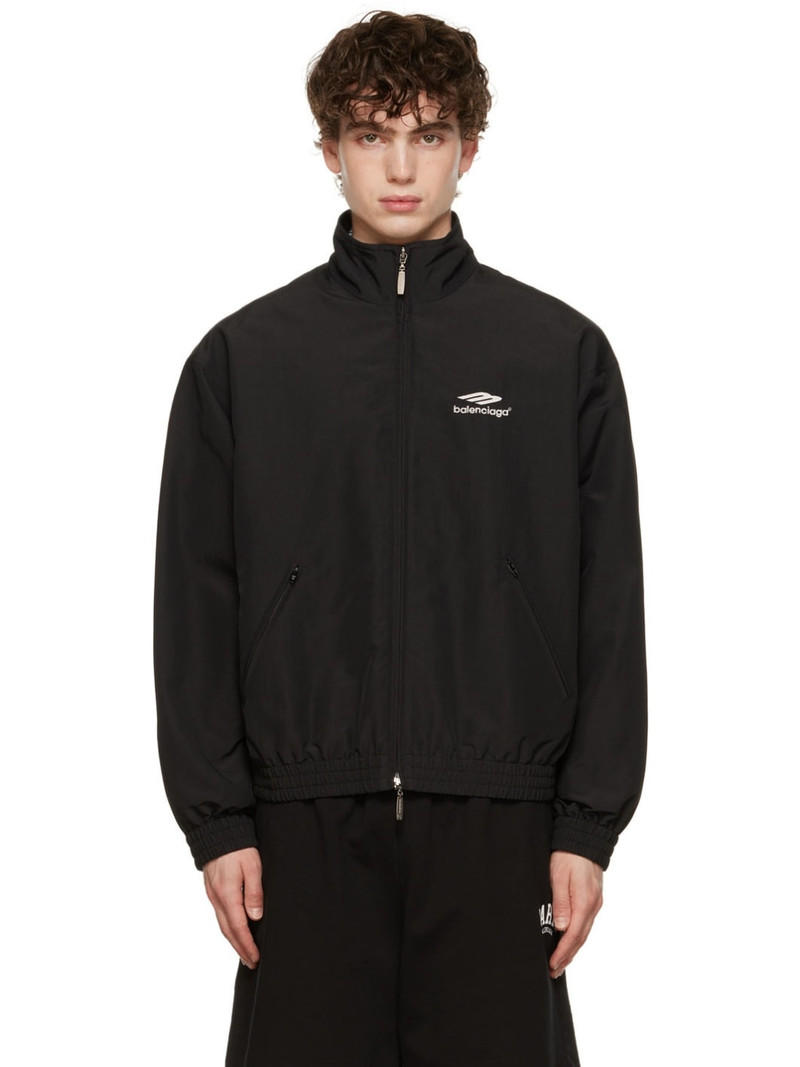 Black Sporty B Tracksuit Jacket - 1