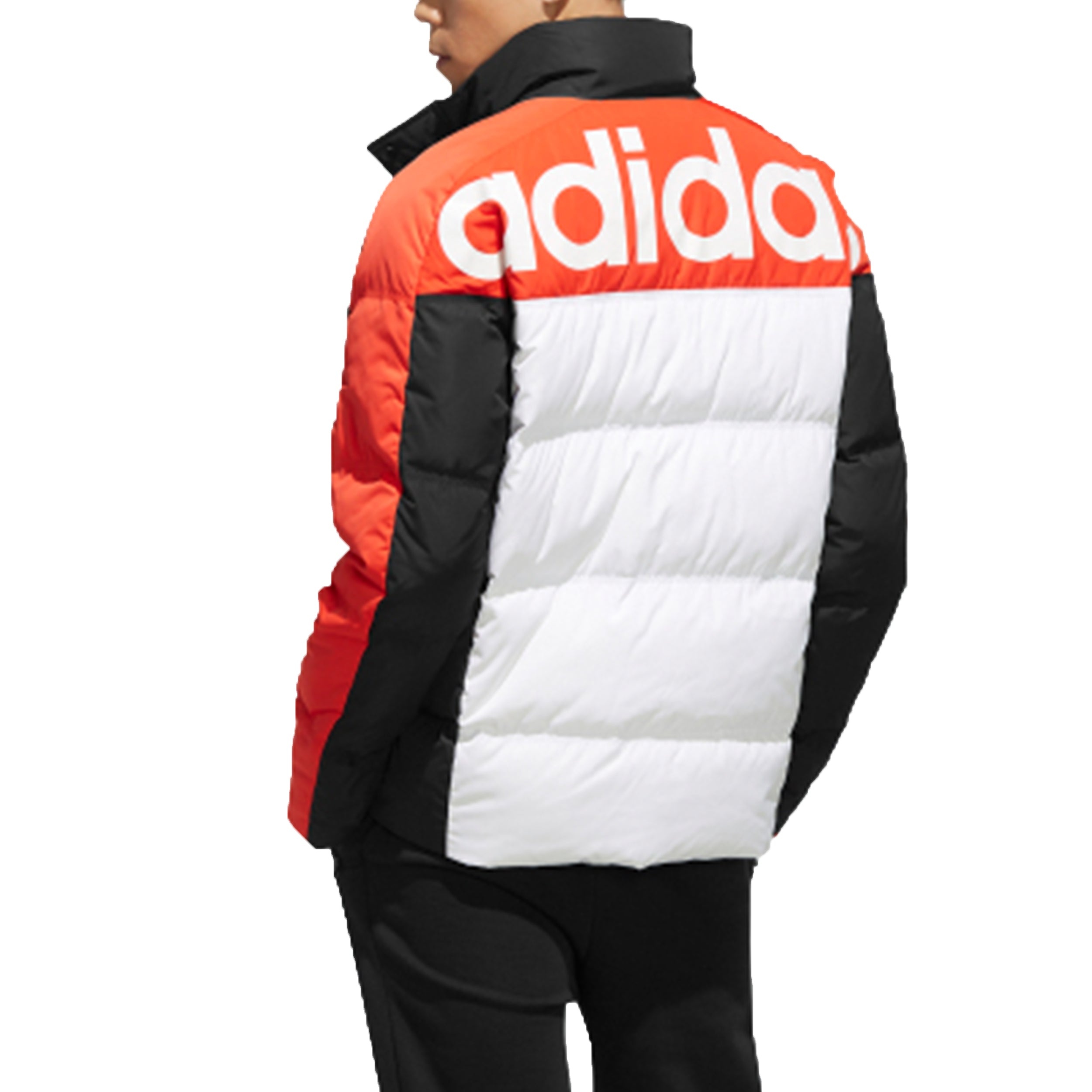 adidas neo M Ut Puffer Back Large logo Casual Down Jacket Black EI4413 - 4