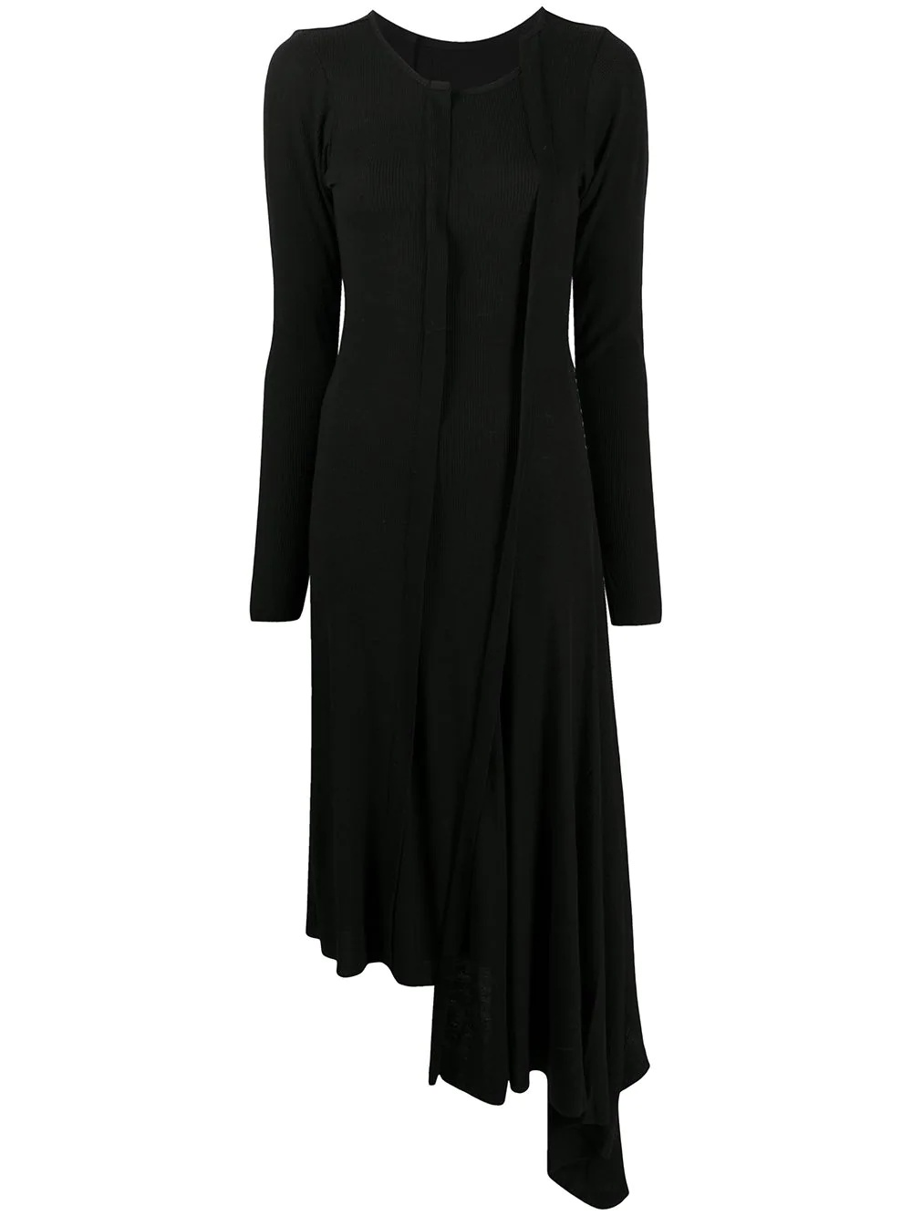 asymmetric knitted dress - 1