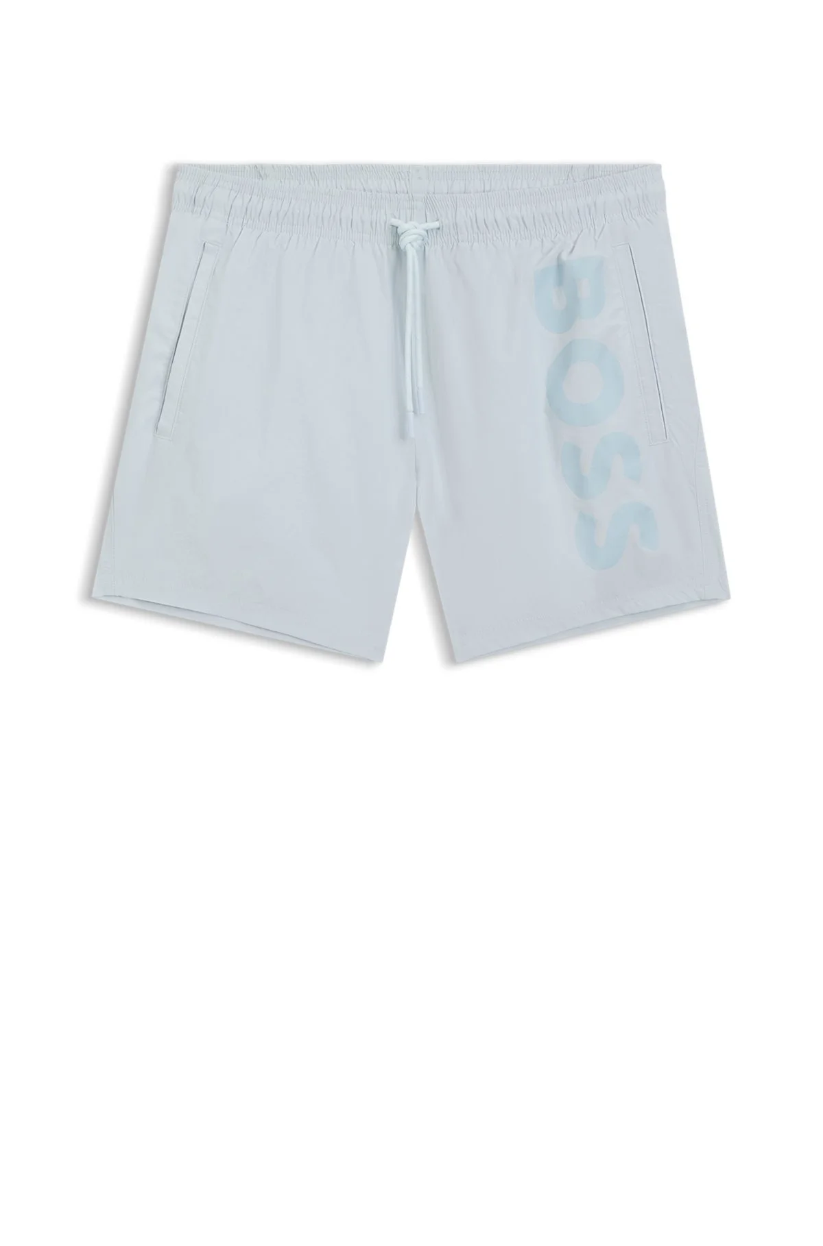QUICK-DRY SWIM SHORTS WITH VERTICAL LOGO PRINT - 1