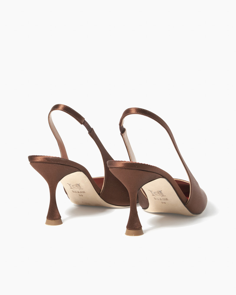Satin Slingback Heels 4