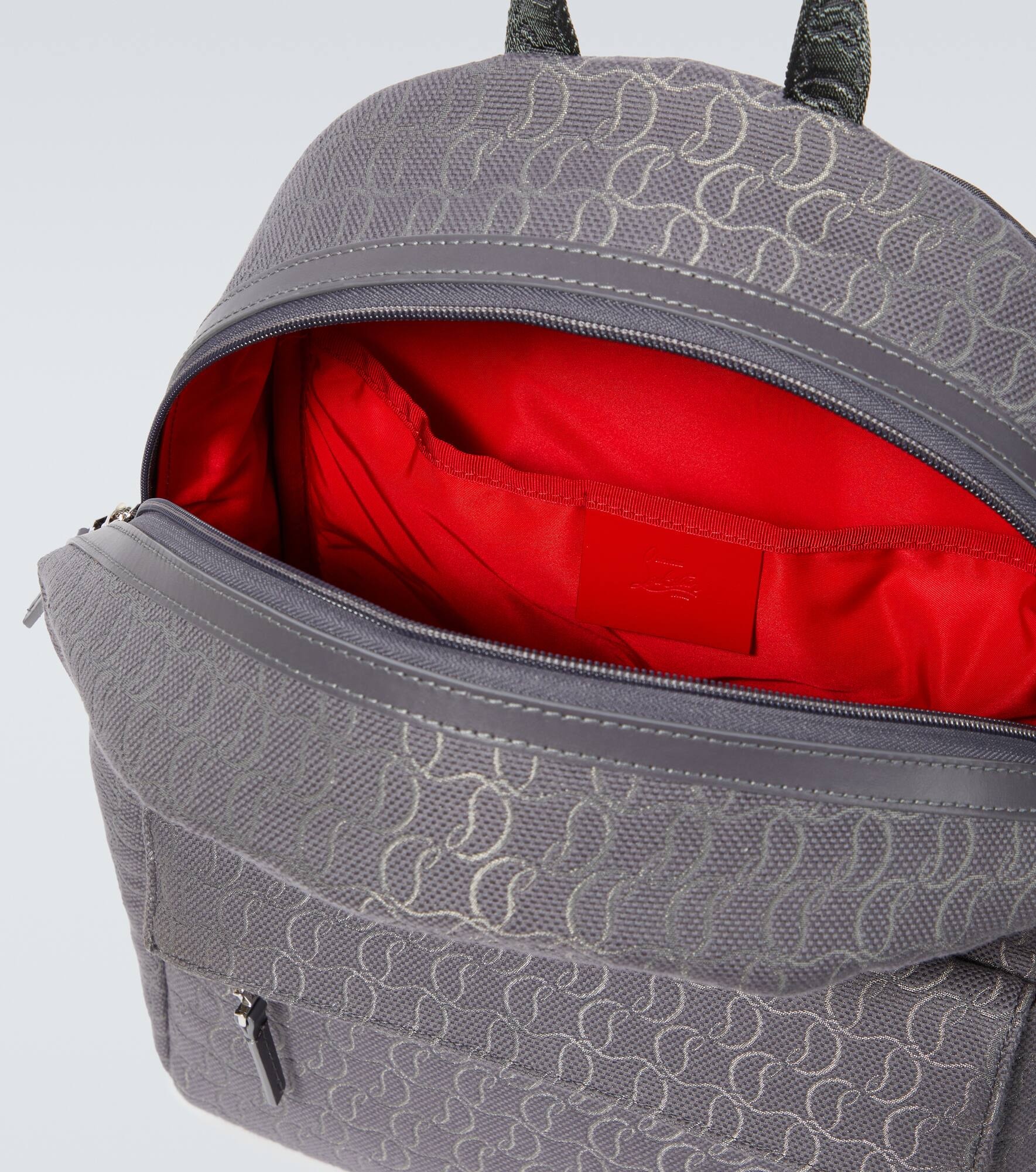 Zip N Flap logo jacquard backpack - 4