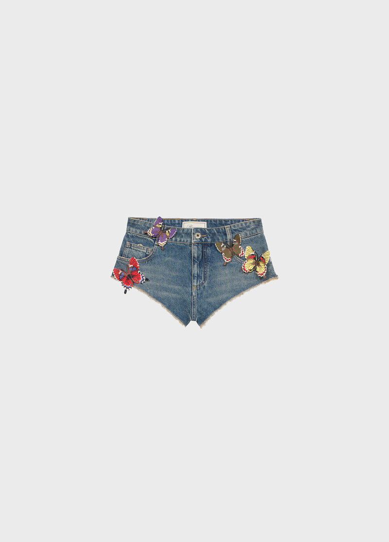 DENIM SHORTS WITH BUTTERFLIES 1