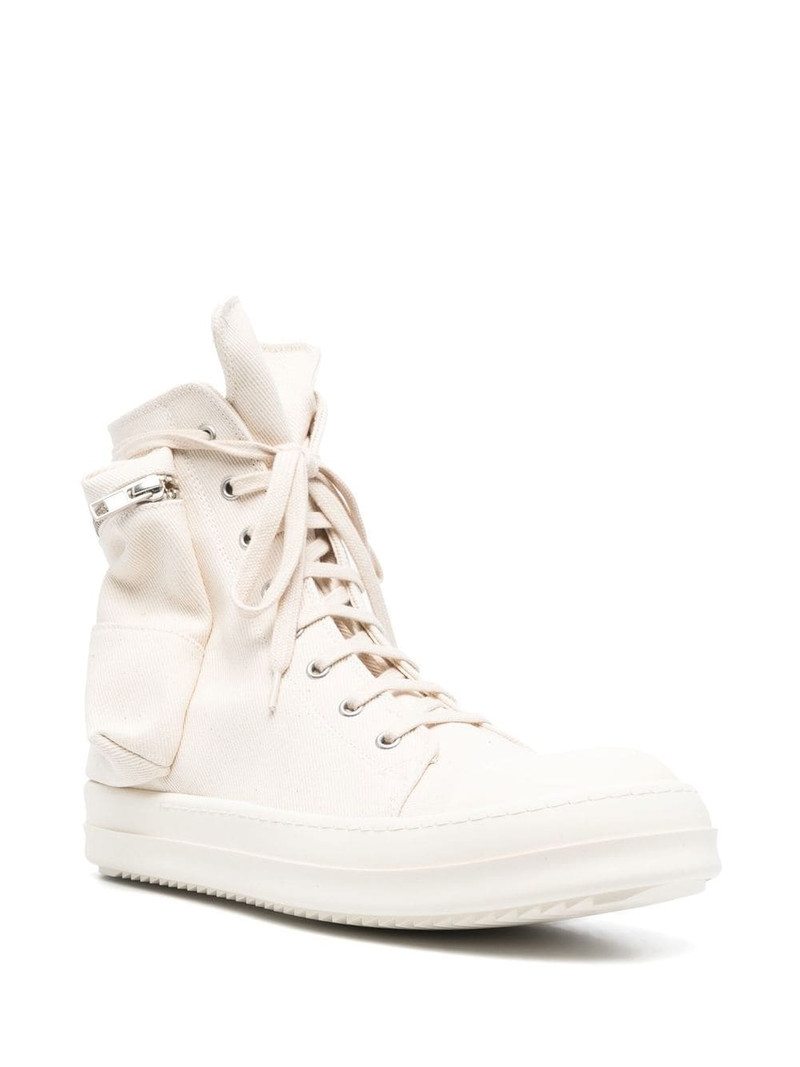 Rick Owens DRKSHDW zip-detail high-top sneakers outlook