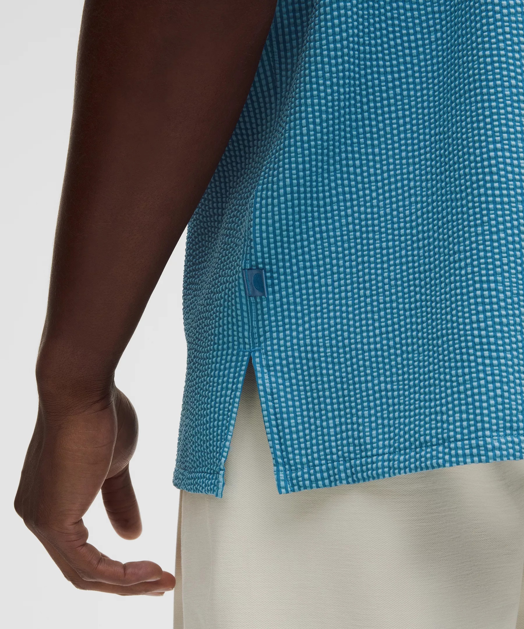 Textured Camp Collar Short-Sleeve Shirt - 5