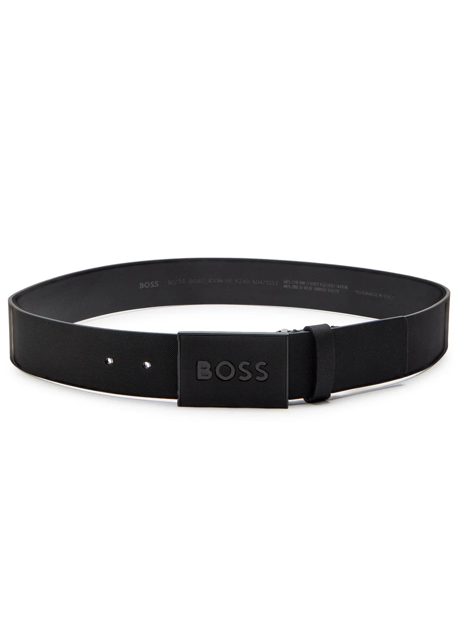 Boss Icon Logo Leather Belt - 1