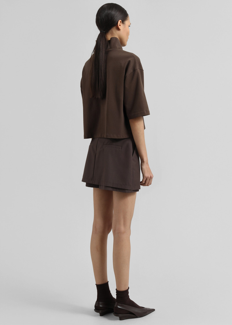 Reza Cropped Tee - Brown 5