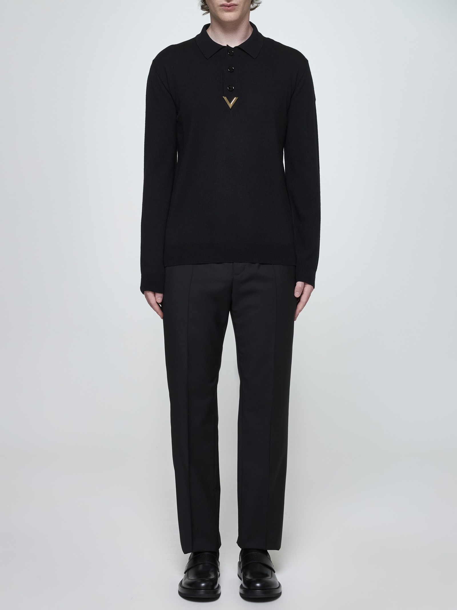 Valentino wool and cashmere polo shirt - 2