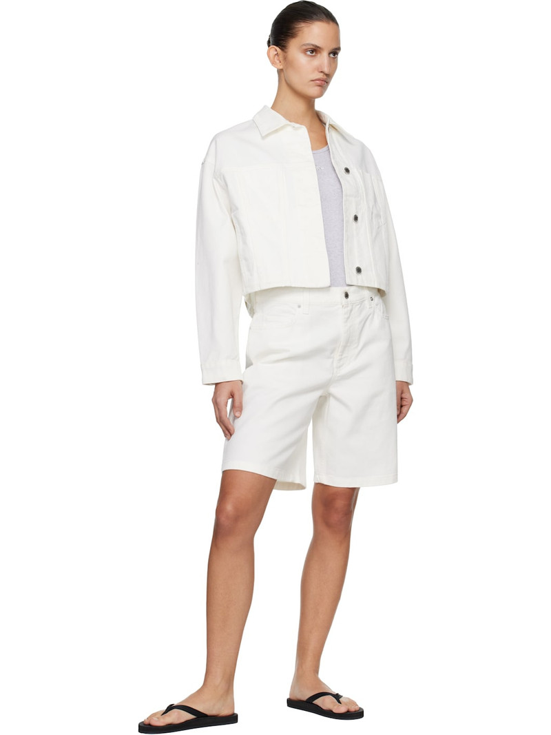 Maison Kitsuné White Denim Boxy Trucker Jacket outlook