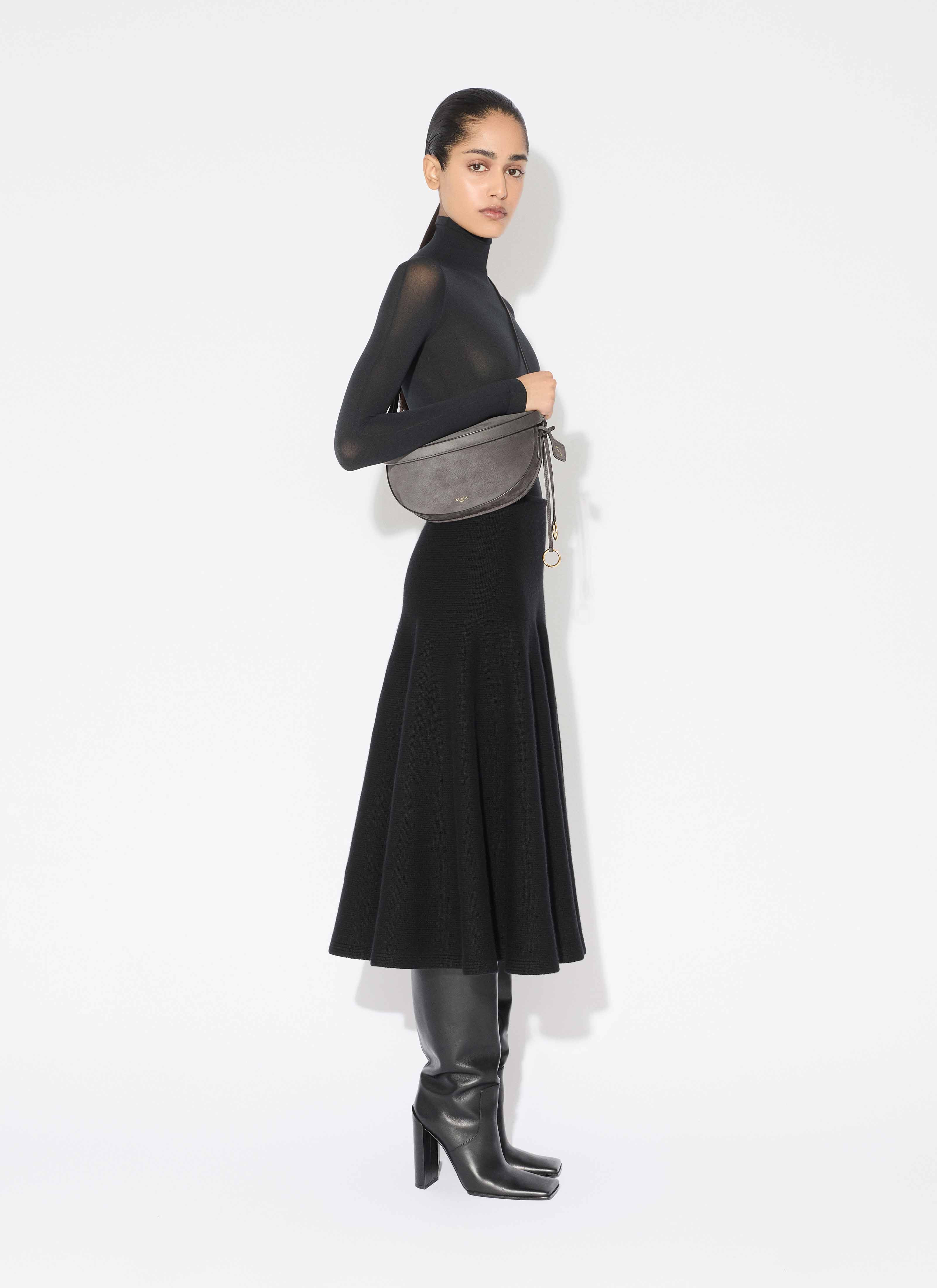 CASHMERE KNIT FLARE SKIRT - 4