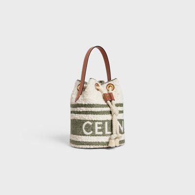 CELINE Teen Drawstring in STRIPED TEXTILE WITH CELINE AND CALFSKIN outlook
