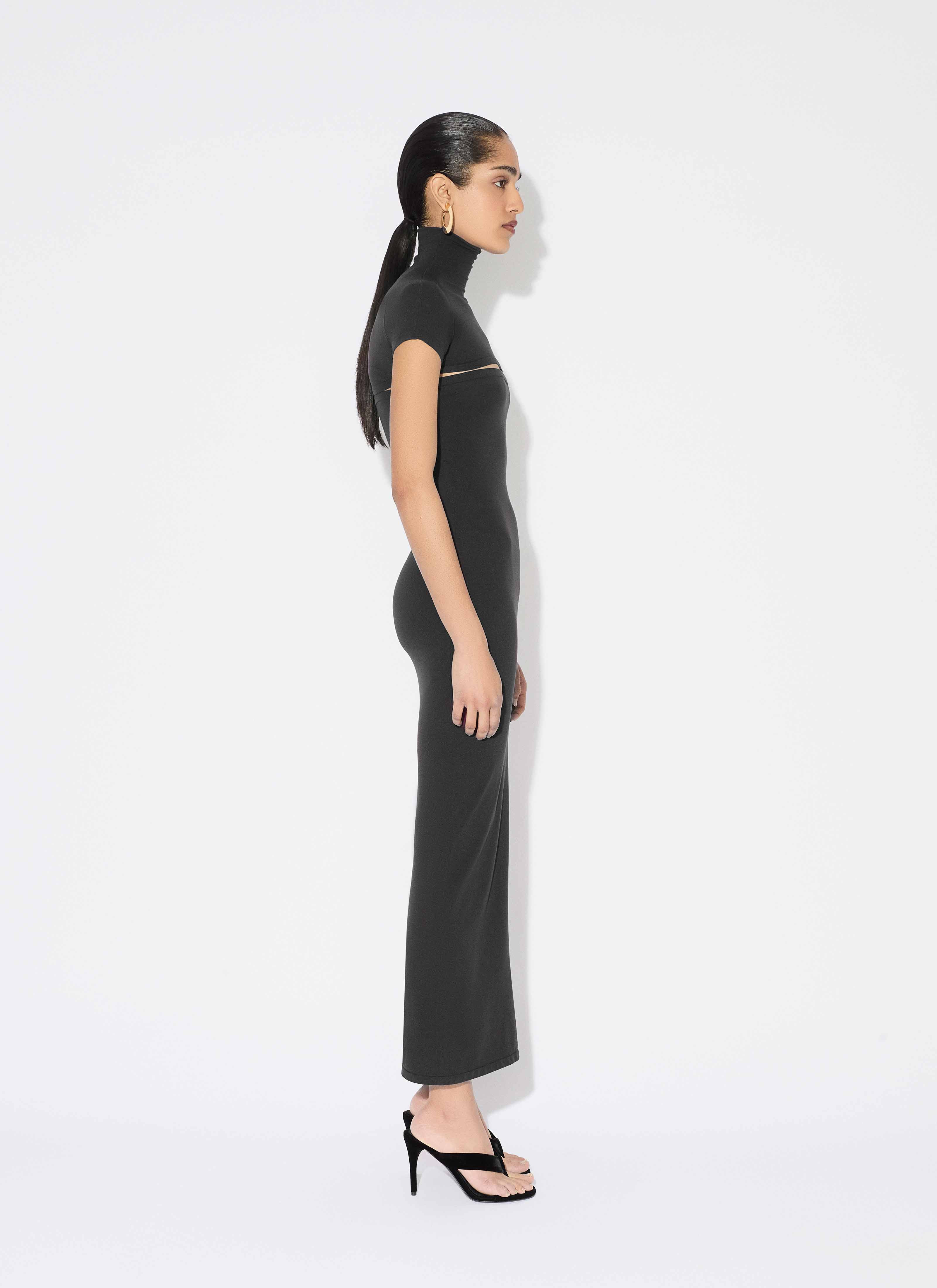 SECOND-SKIN KNIT CUT-OUT DRESS - 5