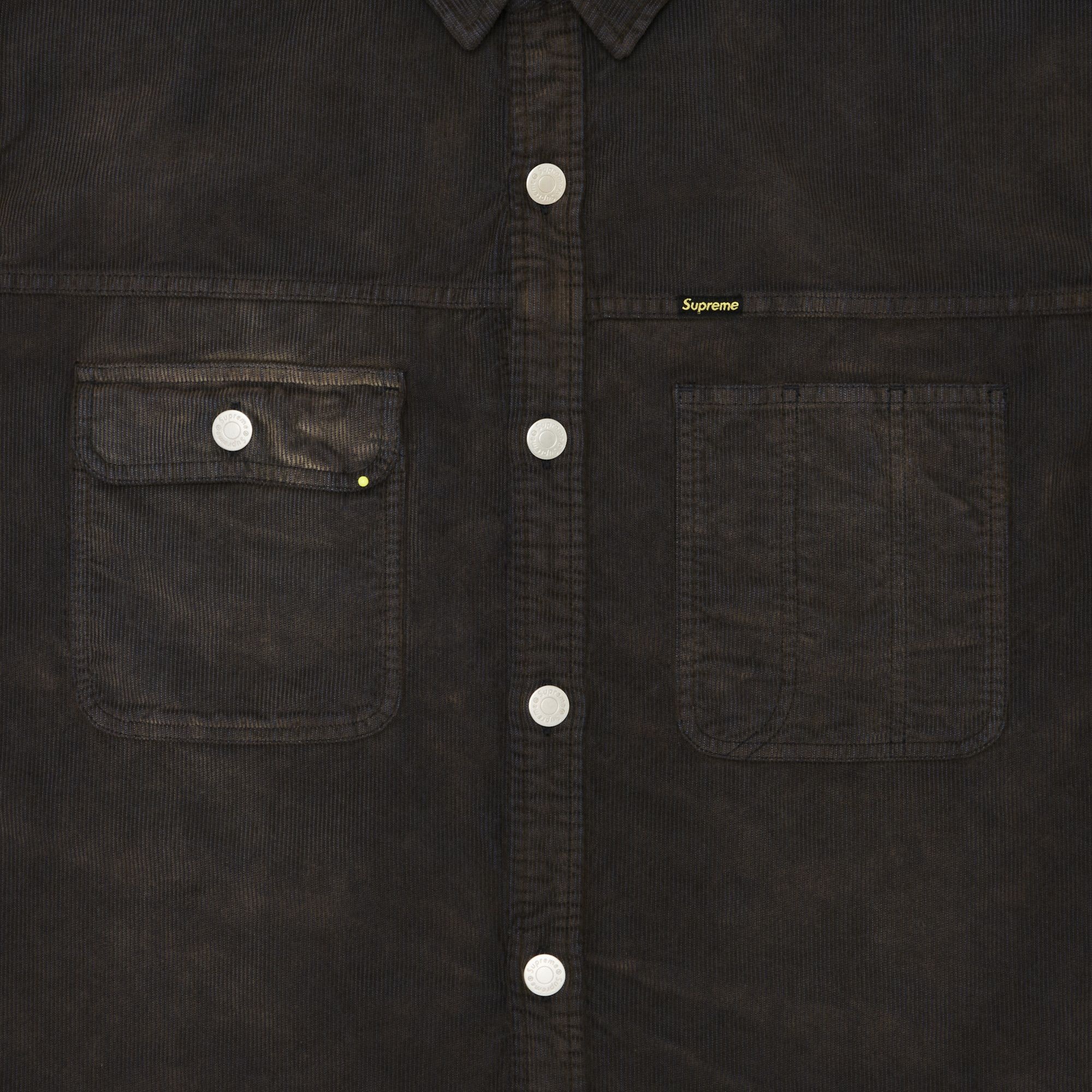 Supreme Washed Corduroy Shirt 'Brown' - 3