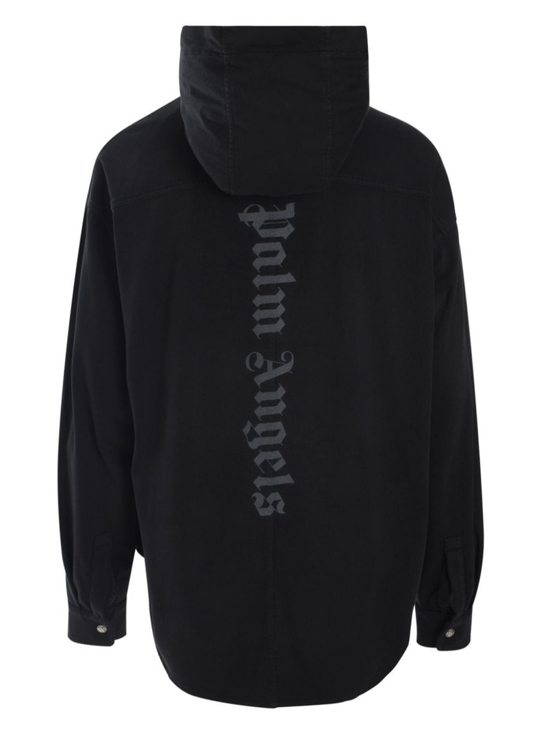 Palm Angels gothic-logo hoodie outlook