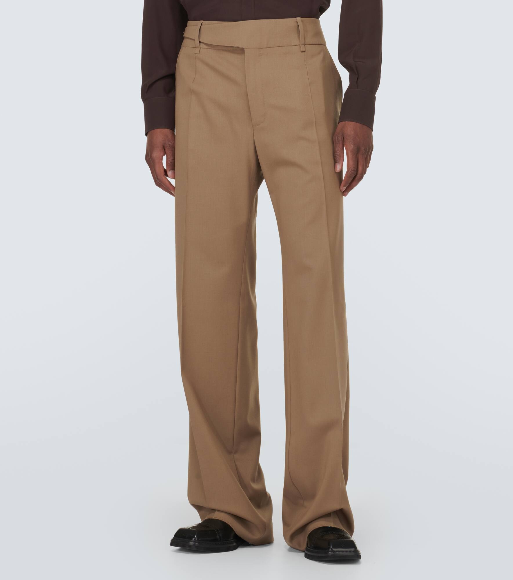 Wool-blend twill suit pants - 3