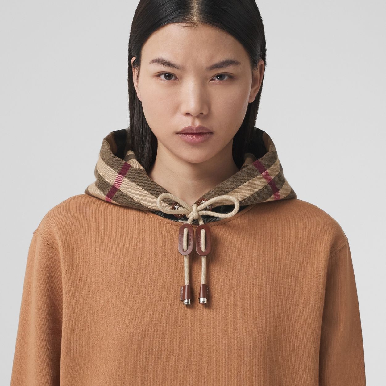 Check Hood Cotton Oversized Hoodie - 3
