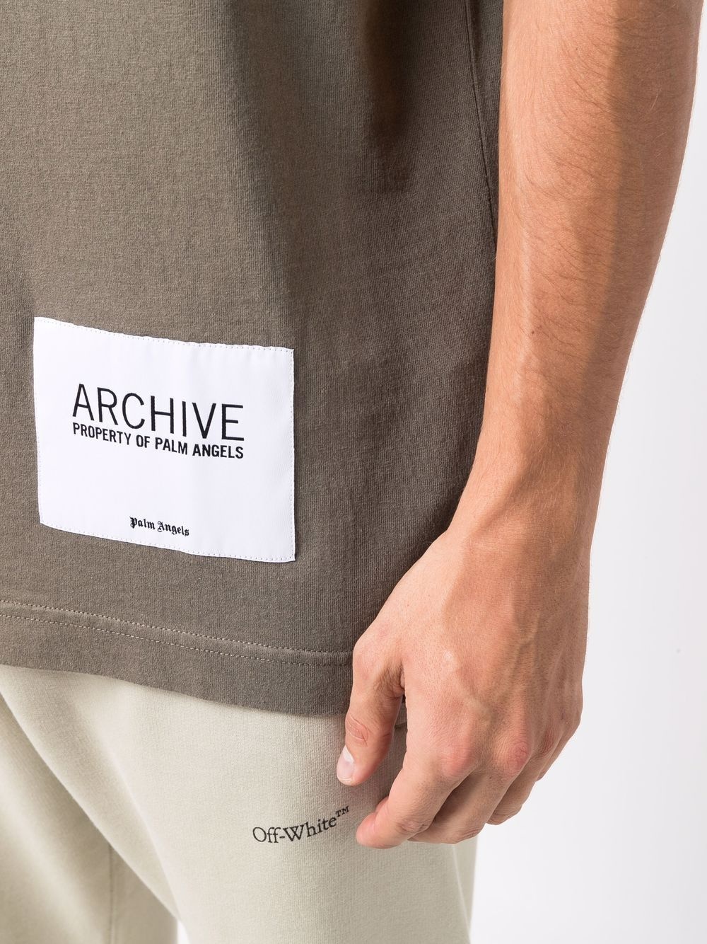 Archive logo-patch round-neck T-shirt - 5